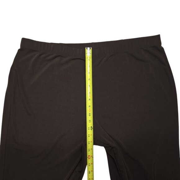 Vintage Susan Graver Pants Womens Plus 2X Brown Pull On Straight Leg Stretch - Picture 6 of 13